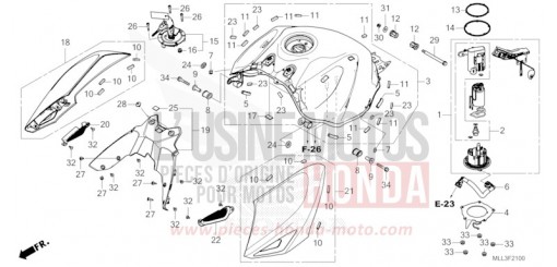 RESERVOIR A CARBURANT/POMPE A CARBURANT CB1000SPS de 2025
